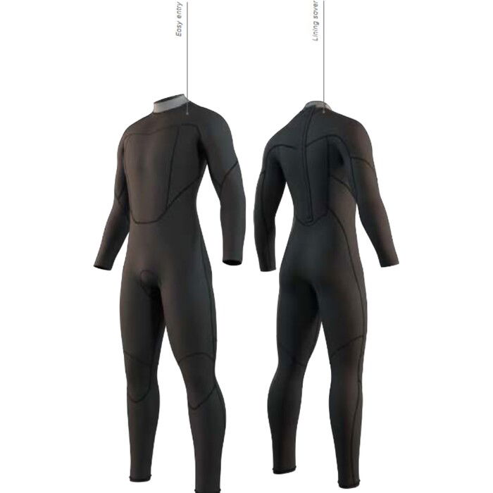 2025 Mystic Mens Brand 3/2mm Long Arm Short Leg Back Zip Wetsuit 35000.250032 - Black